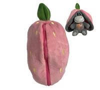 Glowing Breathing Plush Toy | Plush, 30 x 10 cm | Light Up Sleep Aid For | Musical Early Learning Stuffed Animal (Strawberry/Avacate Design)