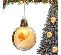 Glowing Christmas Baubles - Transparent Lighted Ornament Spheres Shine Pendant Decorative Hanging Party Tree Centerpiece Up | Bright Sphere Decoration For Winter Celebration Festive Night