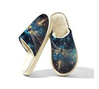 Glowing Dragonfly - Pantuflas de espuma viscoelástica con estampado animal para mujer, multicolor, 38.5/39.5 EU