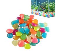 Glowing GardenStone Set - 4.5cm Resin Glow Pebbles, GardenDecor | Glow In The Dark Stones For Walkway, Fish Tank, Fairy Garden, Patio, Yard, Lawn And Outdoor Path Decoration, Mini Resin Lan