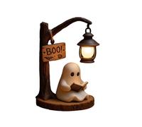 Glowing Ghost Halloween Decor Resin Figurine Night Light Reading Street Scary US