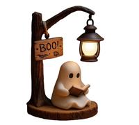 Glowing Ghost Halloween Decor Resin Figurine Night Light Reading Street Scary US