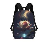 Glowing Lotus Flower Art Print Mochila Escolar, Mochila Informal, Mochila De Día, Mochila Escolar, Mochila De Trabajo, Mochila De Viaje Para Adolescentes, Niñas, Niños, Mujeres Y Hombres 17inch