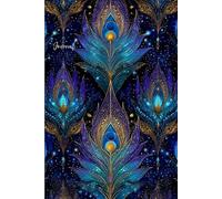 Glowing Peacock Mandala Journal: Magical Metallic Ultraviolet, Teal & Gold Notebook with Glittering Stars - Inspiring Writing for Creativity & Reflection