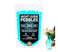 Glowing Pebbles For Garden Outdoor - 200 Pieces Stepping Rocks Decorative - 7.87×5.91 In (bag) Colorful Glowing Garden Stones,for Outdoor Landscape Backyard Patio Pathway Aquarium Fish Tank