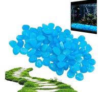 Glowing Pebbles for Garden Outdoor - Glows In Dark Stones, 300PCS Resin Luminouss Decorative Stones, 2cm Glow Rocks for Landscaping, Walkway Patio Driveway Courtyard Aquarium Fish Tank Garden Decor
