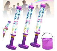 Glowing Rainbow LED Water Blaster, Light Up Fireworks Squirt Gun with Lights, High Pressure Water Soaker Toys for Summer Pool Party, Backyard, Beach Outdoor Games (3PCS)