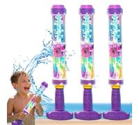 Glowing Rainbow Water Blaster, Firework Water Gun with Lights, Aquatic Blaster Water Gun for Summer Backyard Pool Party Snaps & Outdoor Games (3pcs)