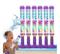Glowing Rainbow Water Blaster, Firework Water Gun with Lights, Aquatic Blaster Water Gun for Summer Backyard Pool Party Snaps & Outdoor Games (6pcs)