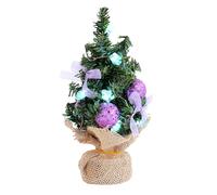 Glowing Star Tabletop Tree, Little Christmas Tree Decor, Holiday Decoration with Wooden Base, Wedding Decoration Centerpiece, Miniature Christmas Tree for Dining Mesa,