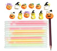 Glowing Sticks - 12 Piece Pumpkin Pen Toppers, Halloween Party Favors