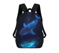 Glowing Whale Shark in Deep Blue Sea Mochilas Impresas En 3D Para Niños, Mochila Escolar, Mochila Informal Para Exteriores, Mochila Informal De Moda Para Niños, Lindas Bolsas De Viaje 17inch