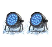 Glowingstage 300W Par LED IP65 Impermeable, 2 Pieza Foco Luz de Escenario RGBW, Luce de Disco DMX512, Luz de Fiesta, Ideal para Fiestas al Aire Libre y Conciertos en Días Lluviosos