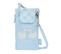 Glowlab CISNES - Monedero Portamóvil, Monedero Estándar, para Móvil, Cómodo y Versátil, Calidad y Resistencia, 19x10 cm, Color Azul Claro