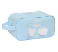 Glowlab CISNES - Zapatillero Mediano, Multiusos, Portatodo, Deporte, Extraescolares, Fútbol, Cómodo y Versátil, 29x14x15 cm, Color Azul Claro