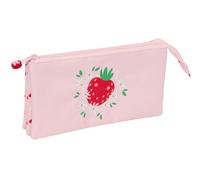 GLOWLAB FRUTITAS - Portatodo Triple, Estuche Infantil, Estuche Niño, Ideal para Niños en Edad Escolar, Cómodo y Versátil, Calidad y Resistencia, 22x3x12 cm