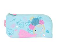 Glowlab Kids Cute Doll - Portatodo Plano, Tejido Reciclable, Estuche Infantil, Estuche Niño, Ideal para Niños de 5 a 14 Años, Cómodo y Versátil, Calidad y Resistencia, 23x1x11, Color Azul claro