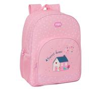 Glowlab KIDS SWEET HOME - Mochila Escolar Niño, Mochila Niño, Mochila Infantil, Adaptable a Carro, Ideal para Niños en Edad Escolar, Cómoda y Versátil, Calidad y Resistencia, 33x14x42 cm, Color Rosa