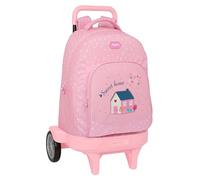 Safta - SAFTA MOCHILA GRANDE C/RUEDAS COMPACT EVOLUTION EXTRAÍBLE GLOWLAB KIDS SWEET HOME