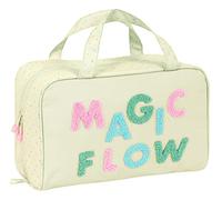 Safta Neceser Glowlab Magic Flow rectangular con asa, infantil adaptable a carro, Beige 31x14x19 cm