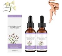 Glowoman Cyperus Rotundus Aceite, Cuerpo natural y de depilación facial: hidratación y calmante, cuidado de la depilación Aceite esencial, reduce el crecimiento del cabello (2pcs)