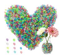 Glows in the Dark Rocks - Luminous Aquarium Stones, 1000 Piece Waterproof Colorful Glows Stones for Garden, Aquarium, Fish Tank, Walkways and Landscaping Decoration, Ideal for Indoor and Outdoor Use