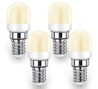 GlowsLand E14 LED bombillas, Tornillos Pequeños LED Bulb, Blanco Cálido 2700K, 2W=20W, 140LM, Luz del Refrigerador,para Frigorífico, Campana Extractora, Luz Nocturna y Máquina de Coser, 4 Unidades