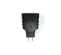 Glowster Adaptador HDMI Hembra a Macho, Color Negro, Compatible con Dispositivos de vídeo para conectar Pantallas y proyectores.