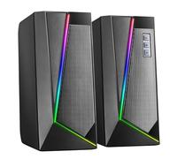 glowster Altavoz 2.0 20W Bluetooth 5.0 con RGB - Ideal para Mejorar el Sonido en Juegos, películas y música.