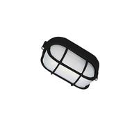 Glowster Aplicador de aluminio ovalado 60W, color negro, ideal para proyectos de iluminación y decoración, versátil y eficiente.