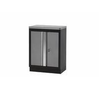 glowster Armario Base de 2 Puertas, Estructura de Acero Inoxidable, Ideal para Almacenamiento Durable en cocinas y Espacios comerciales.