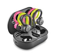 glowster Auriculares Deportivos Bluetooth 5.3 TWS - 3 Sujeciones de Silicona - Manos Libres - Autonomía hasta 10h - Resistencia IPX7 - Ideal para Actividades al Aire Libre