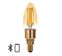 Glowster Bombilla Bluetooth Mesh G45 4.5W CCT, tecnología inteligente para control de iluminación y ambiente personalizable.