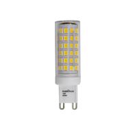 Glowster Bombilla G9 10W 6000K Abrila, perfecta para iluminar tus espacios. Con 1000 lúmenes y un diseño compacto de 6,4x1,8x1,8 cm, es ideal para lámparas y apliques.