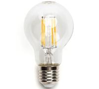Glowster Bombilla LED A60 E27 16W, filamento transparente, ideal para iluminación decorativa y ahorro energético en hogares y comercios.