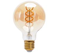 Glowster Bombilla LED de filamento blando G80 E27 4W