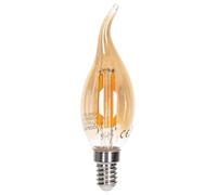 Glowster Bombilla LED de filamento C35 E14 4W nergética, luz cálida, ideal para decoración y ambientes acogedores.