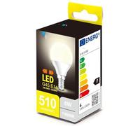 Glowster Bombilla LED G45 E14 6W 4000K, luz blanca neutra, alta nergética, ideal para hogares y espacios de trabajo.