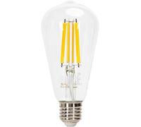 Glowster Bombilla LED ST64 E27 16W transparente, alta eficiencia, luz cálida, ideal para decoración y ambientes acogedores.