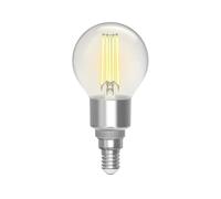 Glowster Bombilla WiFi de filamento G45 E14, transparente, regulable, control remoto; ideal para iluminación inteligente y ambientes personalizados.