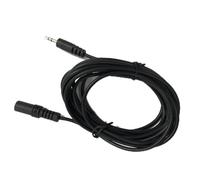Glowster Cable de audio de 3,5 mm macho a hembra, 1,5 m, negro, ideal para conectar dispositivos de audio y auriculares.