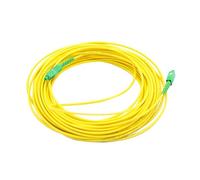 Glowster Cable de fibra óptica monomodo LSZH con conectores SC/APC en ambos extremos. Longitud de 10 metros, color amarillo, garantiza seguridad y calidad de señal en instalaciones exigentes.
