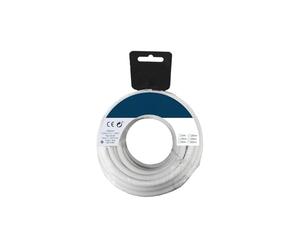 Glowster Carrete de manguera tubular H05VV-F 2 x 1.50 mm², 5 m, ideal para alimentación eléctrica y conexiones en espacios interiores.