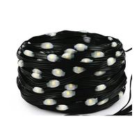 Glowster Guirnalda de luces LED a pilas 3AA, 5m, PVC y cobre, luz blanco frío, ideal para decoraciones y ambientes acogedores.