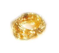 Glowster Guirnalda de luces LED de alambre de cobre, batería 3AA, 2 m, luz blanca cálida, ideal para decoración y ambientación.