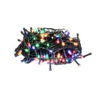 Glowster Guirnalda LED RGB de 100 luces, 11m, alimentada por 3 pilas AA, IP44, ideal para decorar eventos y fiestas.