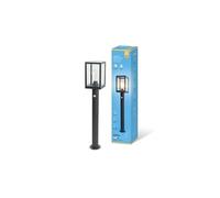 glowster Lámpara de poste solar vintage con diseño clásico, energía sostenible, ideal para iluminar jardines y senderos exteriores.
