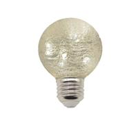 Glowster Lámpara LED G25 0.5W E27, hilo luminoso, blanca cálida, ideal para guirnaldas y decoración de ambientes.