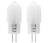 Glowster Lámpara LED G4 1.7W, color blanco lechoso, pack de 2; ideal para iluminación eficiente en hogares y oficinas.