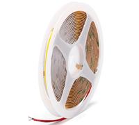 Glowster Luz de tira COB de bajo voltaje 5m, 4000K, ideal para iluminación decorativa y ambiental en interiores y exteriores.